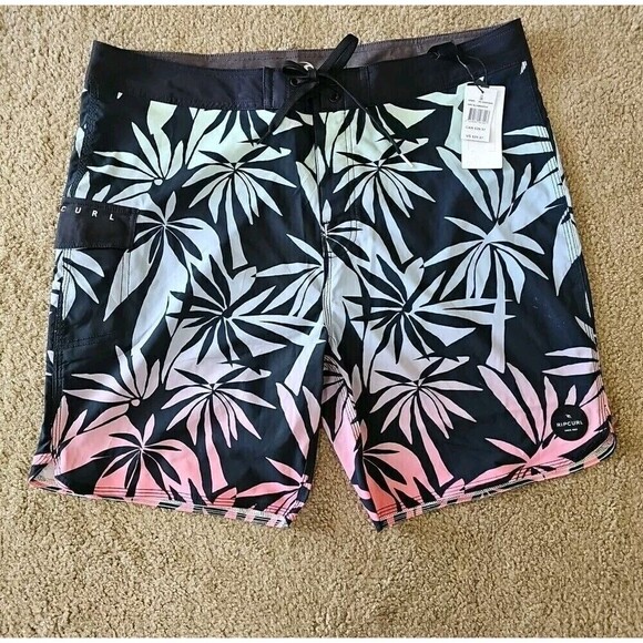RIP CURL Barrel Killa Board Shorts Swim Trunks Multi Black Men's Size 36 NEW - Picture 1 of 6